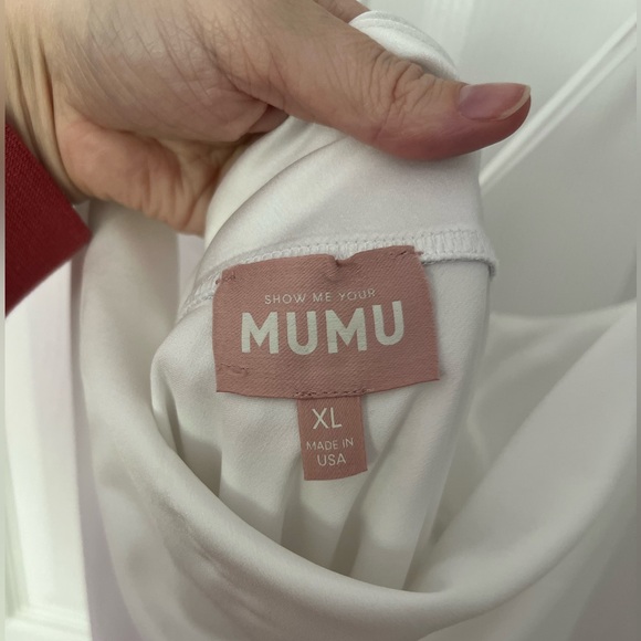 Show Me Your Mumu Verona Midi Dress - Ivory Luxe Satin - Size XL - Picture 5 of 5